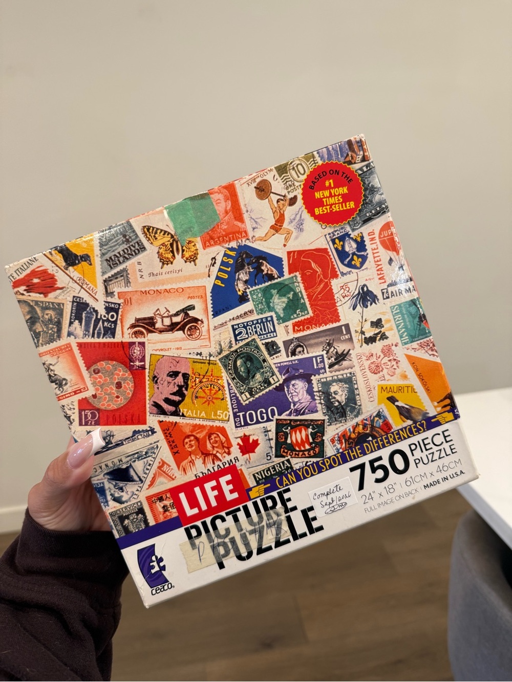 Picture Puzzle 750-Piece Stamp Collage Jigsaw Puzzle - Ceaco